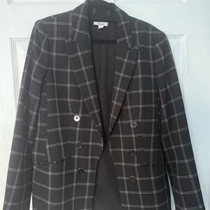 Charter Club Black Checkered Blazer